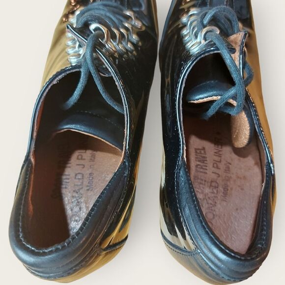 Donald J. Pilner Black Patent Leather Duke Booties Size 7.5 - Picture 9 of 11